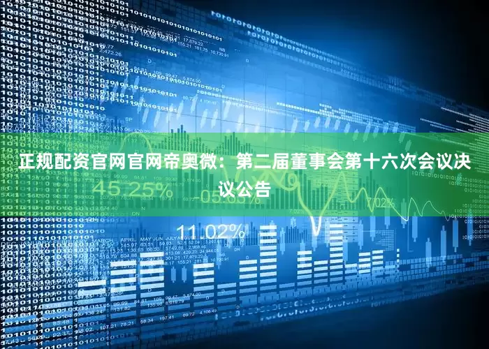 正规配资官网官网帝奥微：第二届董事会第十六次会议决议公告